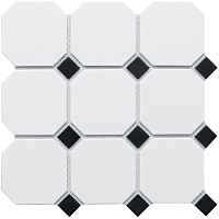 Кер. мозаика Octagon big White/Black Matt GTPL61466/CLA006 300х300х6